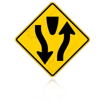 MUTCD W6-1 Divided Highway
